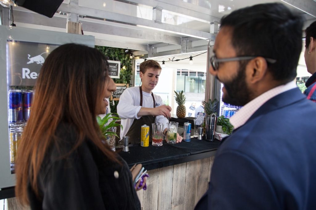 Deck87 Pop-Up Bar by REd Bull at Broadgate