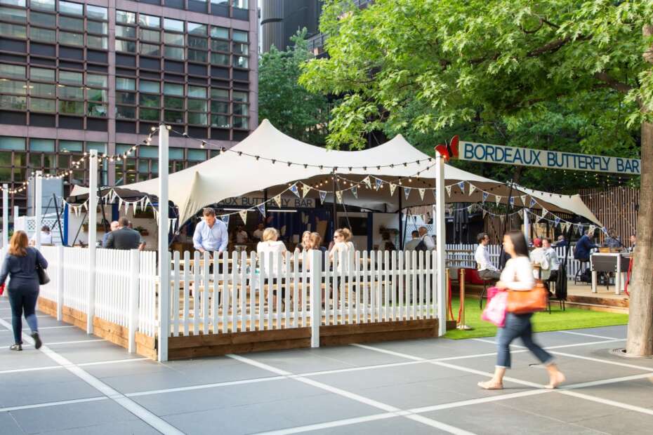 BE Connected Gold Winner for Experiential Venue Team was Broadgate here hosting the Bordeaux Butterfly Bar