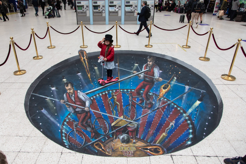 Experiential promotion by AKA at London Waterloo Station for Circus 1903 at Southbank
